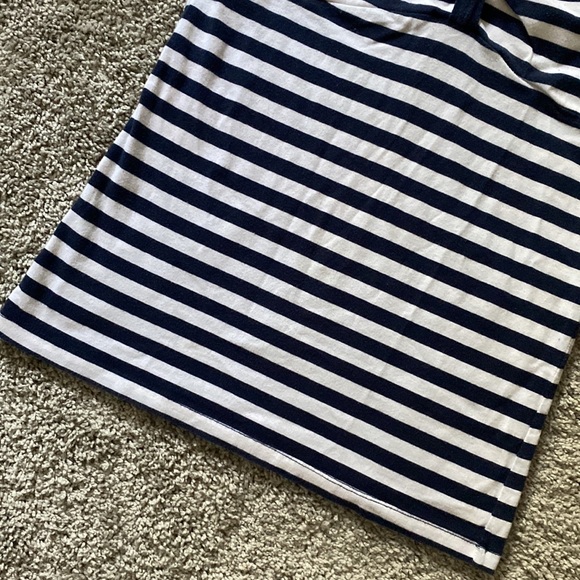 Navy and white horizontal stripes sailor top - Picture 3 of 16
